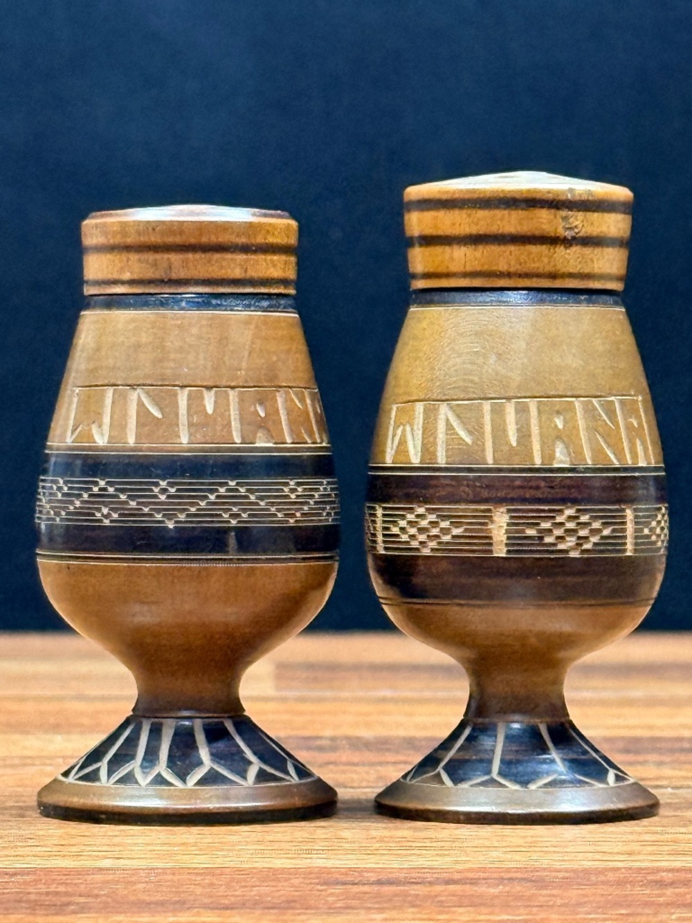 Wooden Salt and Pepper Shakers